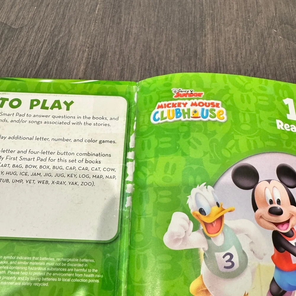 Disney Mickey & Friends 1-2-3 Ready Set Go Activity Reading Book Kids Toddlers